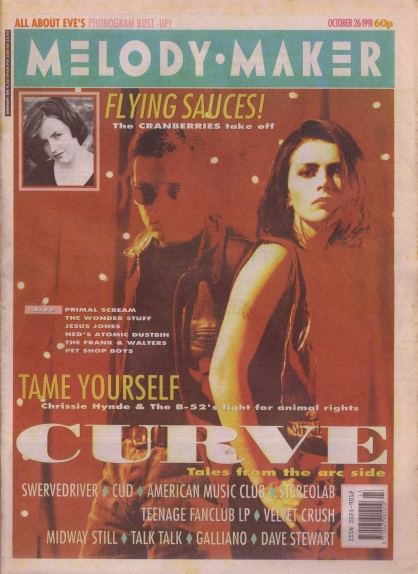 Curve on the cover of Melody Maker, 26th October 1991