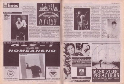 Sidelines - REM, The Pretenders, The B-52s and Erasure record for animal rights, 26th Oct 1991